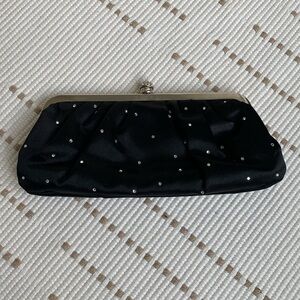 Rhinestone Black Clutch